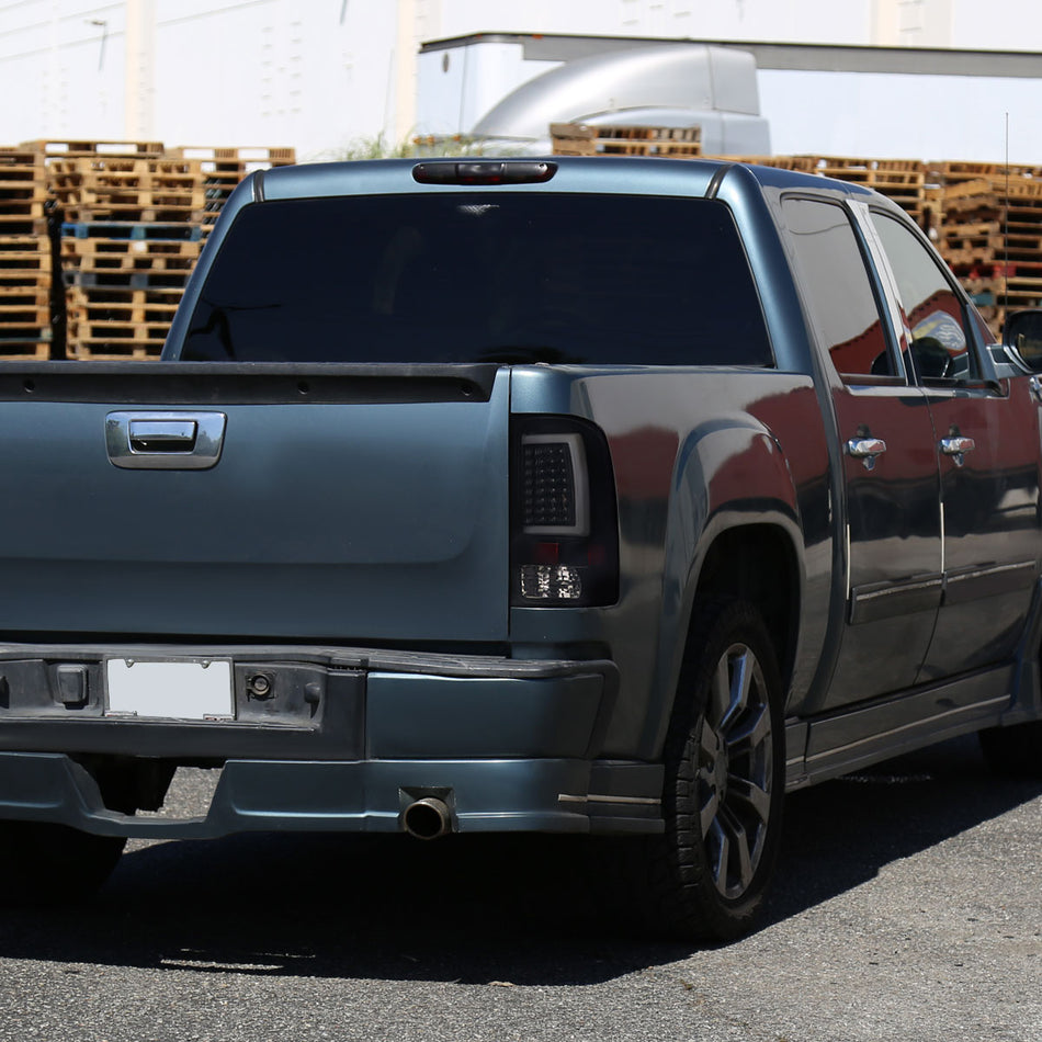 2007-2013 GMC Sierra 1500/ 2007-2014 Sierra 2500HD 3500HD LED Tail Lights (Glossy Black Housing/Smoked Lens)