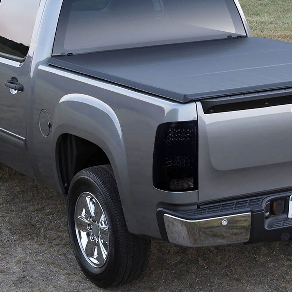 2007-2014 GMC Sierra LED Tail Lights (Glossy Black Housing/Smoked Lens)