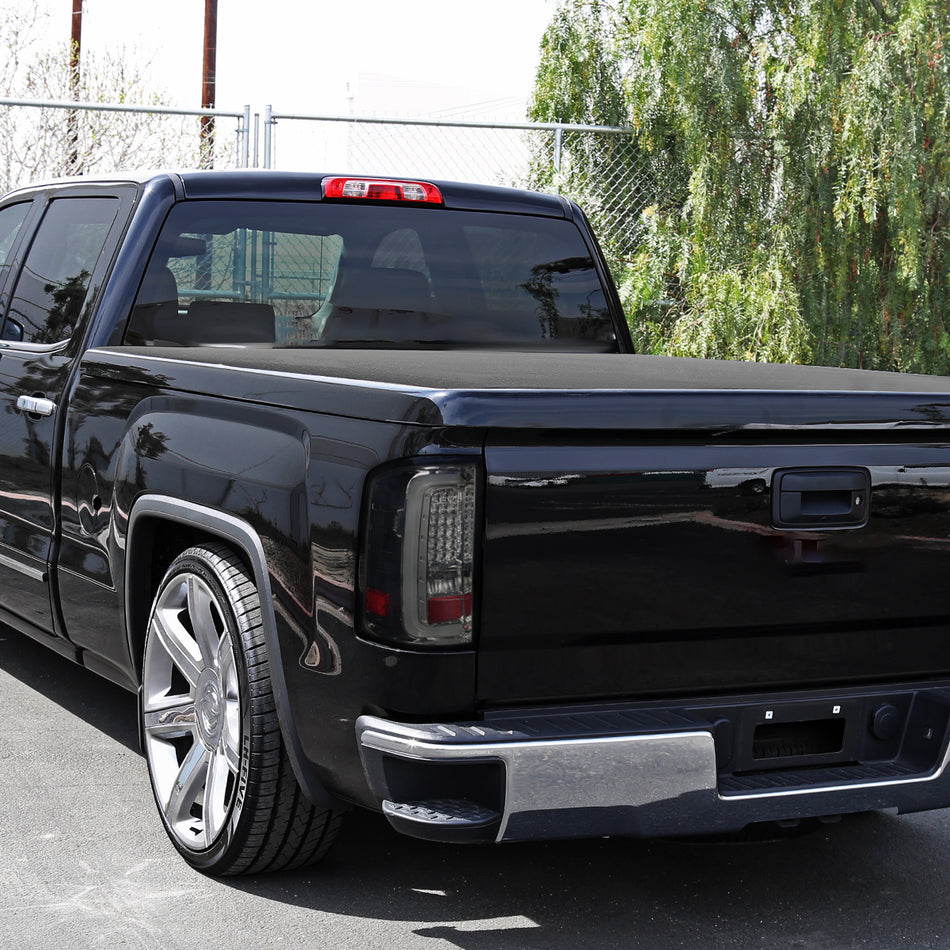 2014-2018 GMC Sierra 1500/2500HD/3500HD LED Tail Lights (Chrome Housing/Smoked Lens)