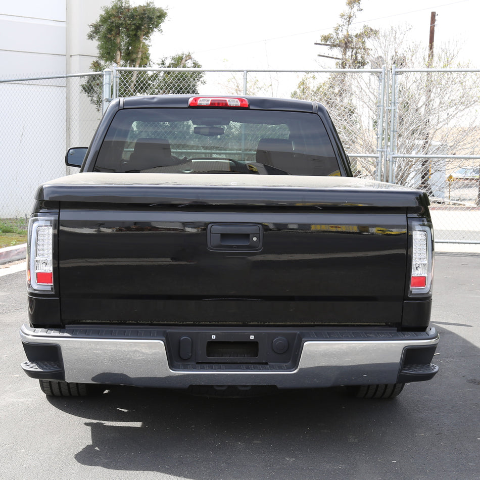 2014-2018 GMC Sierra 1500/2500HD/3500HD LED Tail Lights (Matte Black Housing/Clear Lens)