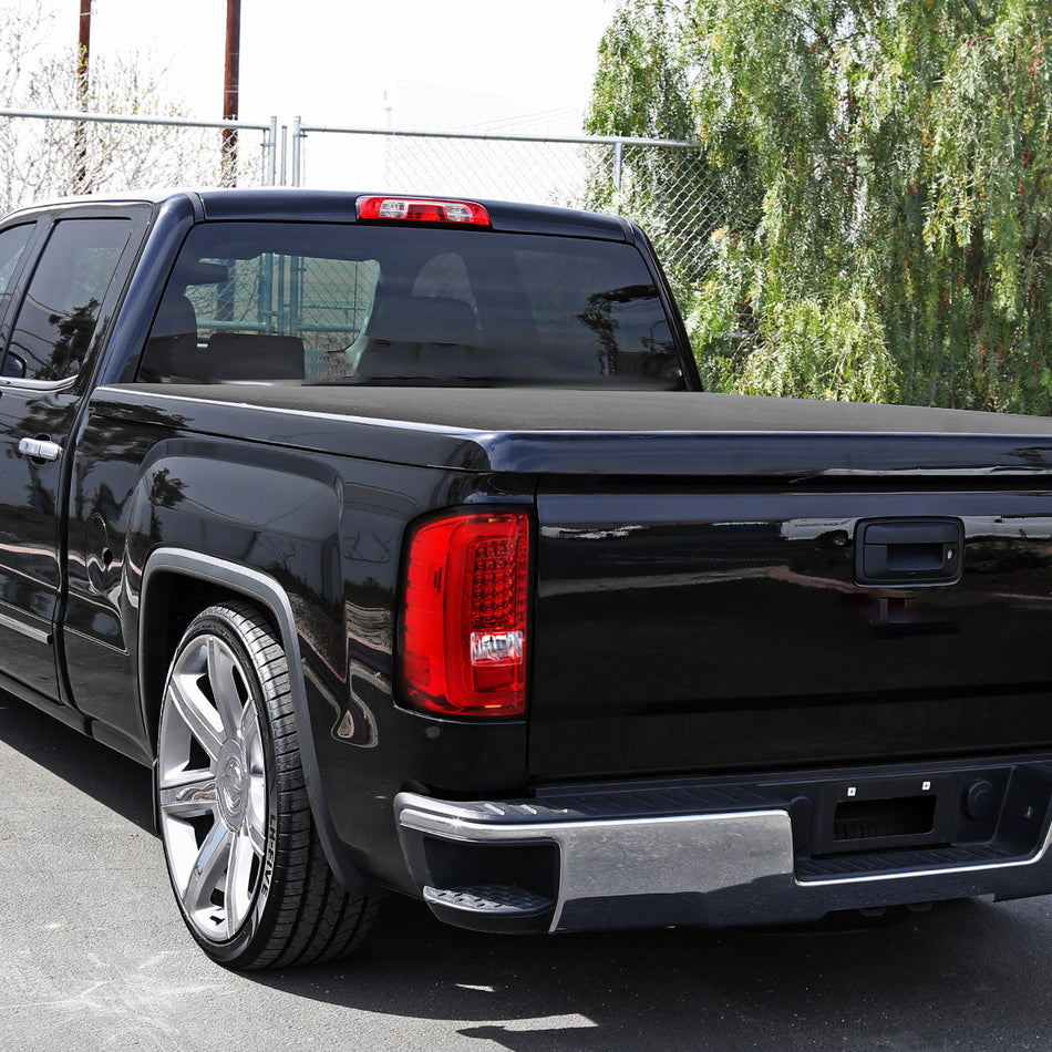 2014-2018 GMC Sierra 1500/2500HD/3500HD LED Tail Lights (Chrome Housing/Red Lens)