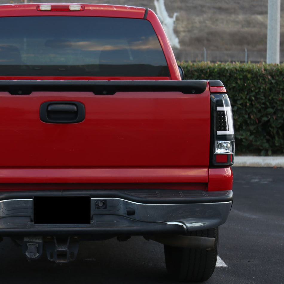 2003-2006 Chevrolet Silverado LED Tail Lights - G2 (Matte Black Housing/Clear Lens)