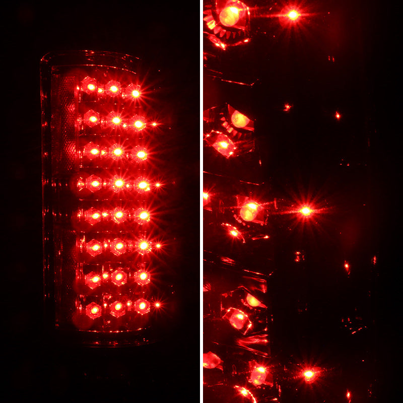 2007-2014 Chevrolet Silverado LED Tail Lights - OZ (Chrome Housing/Smoked Lens)