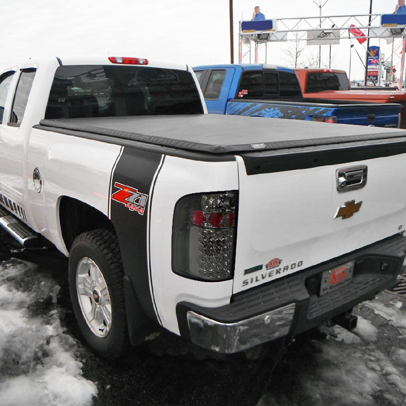 2007-2014 Chevrolet Silverado LED Tail Lights (Chrome Housing/Smoked Lens)