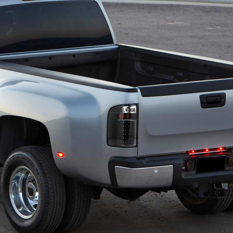 2007-2014 Chevrolet Silverado V2 LED Tail Lights (Matte Black Housing/Clear Lens)