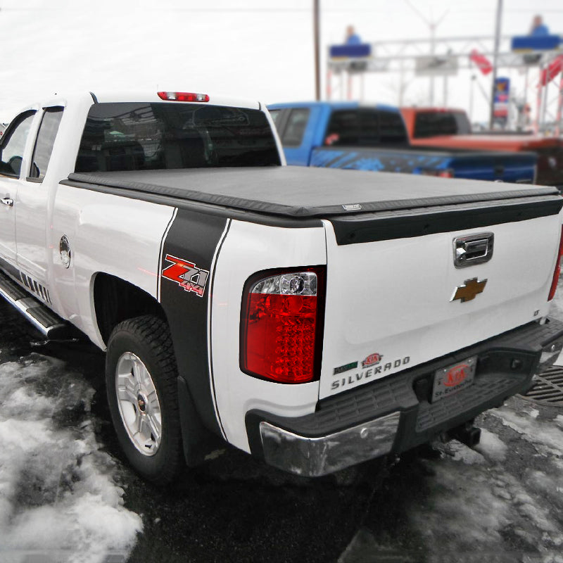 2007-2014 Chevrolet Silverado LED Tail Lights (Chrome Housing/Red Lens)