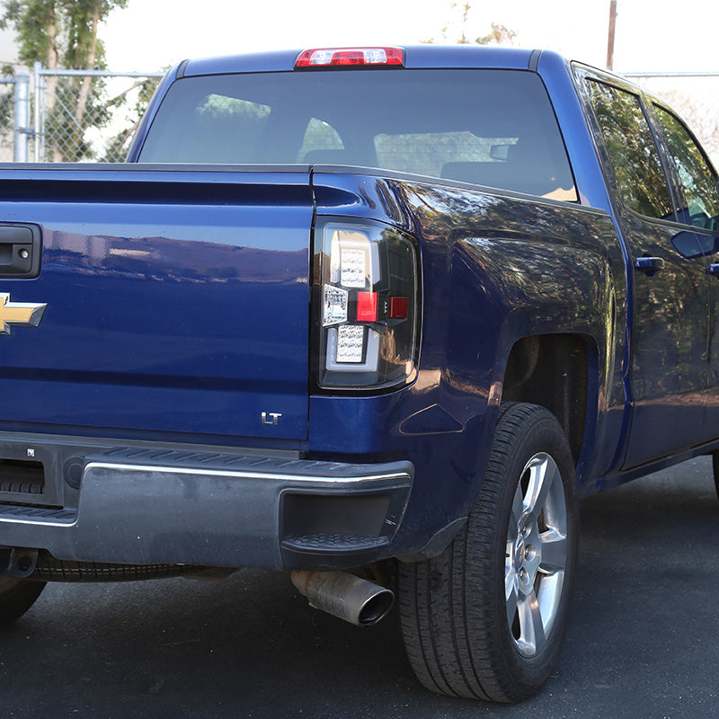 2014-2019 Chevrolet Silverado 1500/ 2015-2019 Silverado 2500HD 3500HD GMC Sierra 3500HD LED Tail Lights (Matte Black Housing/Clear Lens)