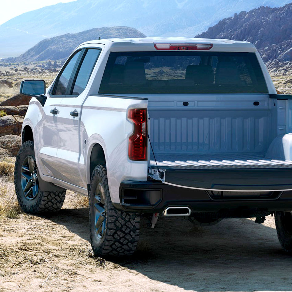 2019-2026 Chevrolet Silverado 1500 / 2020-2023 Silverado 2500HD/3500HD LED Tail Lights (Chrome Housing/Red Lens)