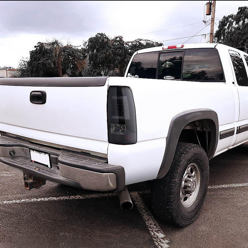 1999-2002 Chevrolet Silverado/ 1999-2006 GMC Sierra LED Tail Lights - G2 (Glossy Black Housing/Smoked Lens)