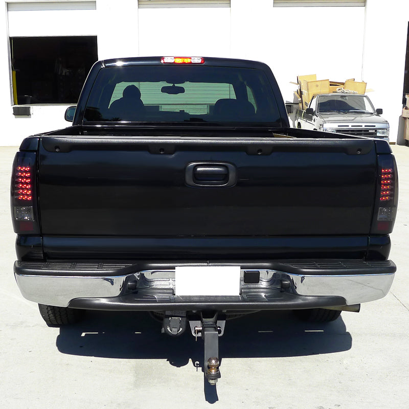 1999-2002 Chevrolet Silverado/ 1999-2006 GMC Sierra LED Tail Lights (Glossy Black Housing/Smoked Lens)