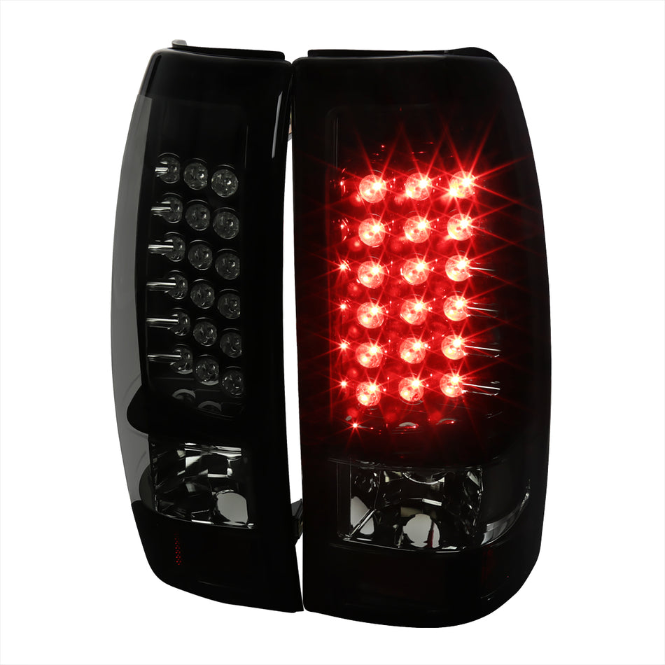 1999-2002 Chevrolet Silverado/ 1999-2006 GMC Sierra LED Tail Lights (Glossy Black Housing/Smoked Lens)