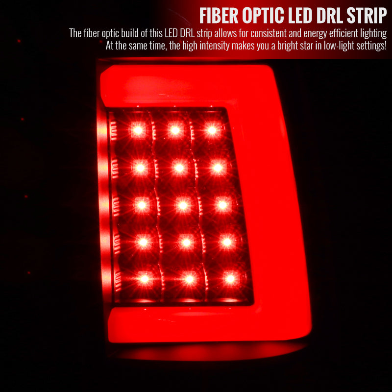 1999-2002 Chevrolet Silverado/ 1999-2006 GMC Sierra LED Tail Lights - G2 (Matte Black Housing/Clear Lens)