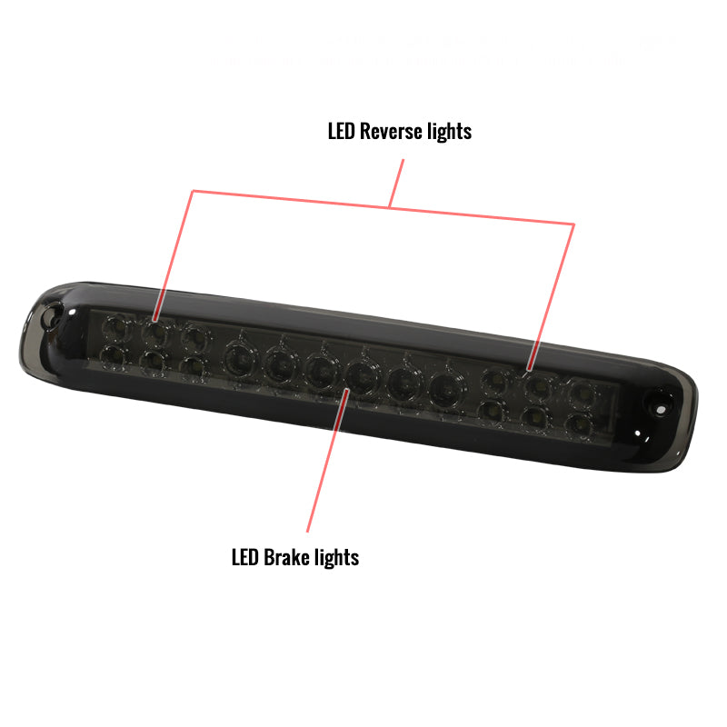 1999-2002 Chevrolet Silverado/ 1999-2006 GMC Sierra LED 3rd Brake Light - RS (Chrome Housing/Smoked Lens)