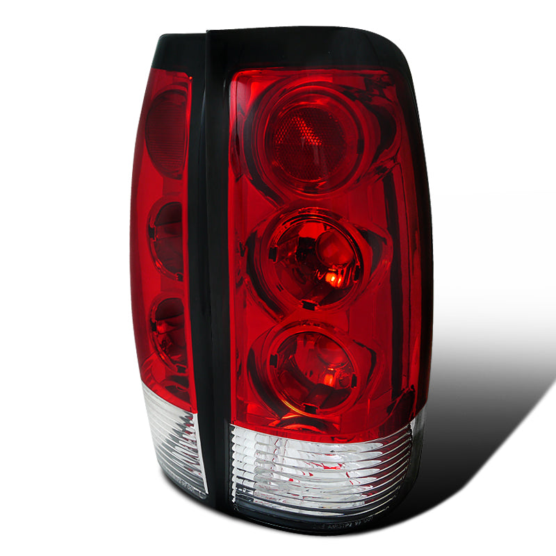 1999-2002 Chevrolet Silverado/ 1999-2006 GMC Sierra Tail Lights - APC (Chrome Housing/Red Lens)