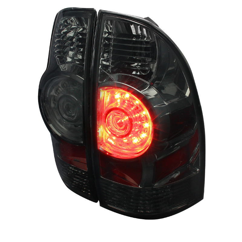 2005-2015 Toyota Tacoma LED Tail Lights (Chrome Housing/Smoked Lens)