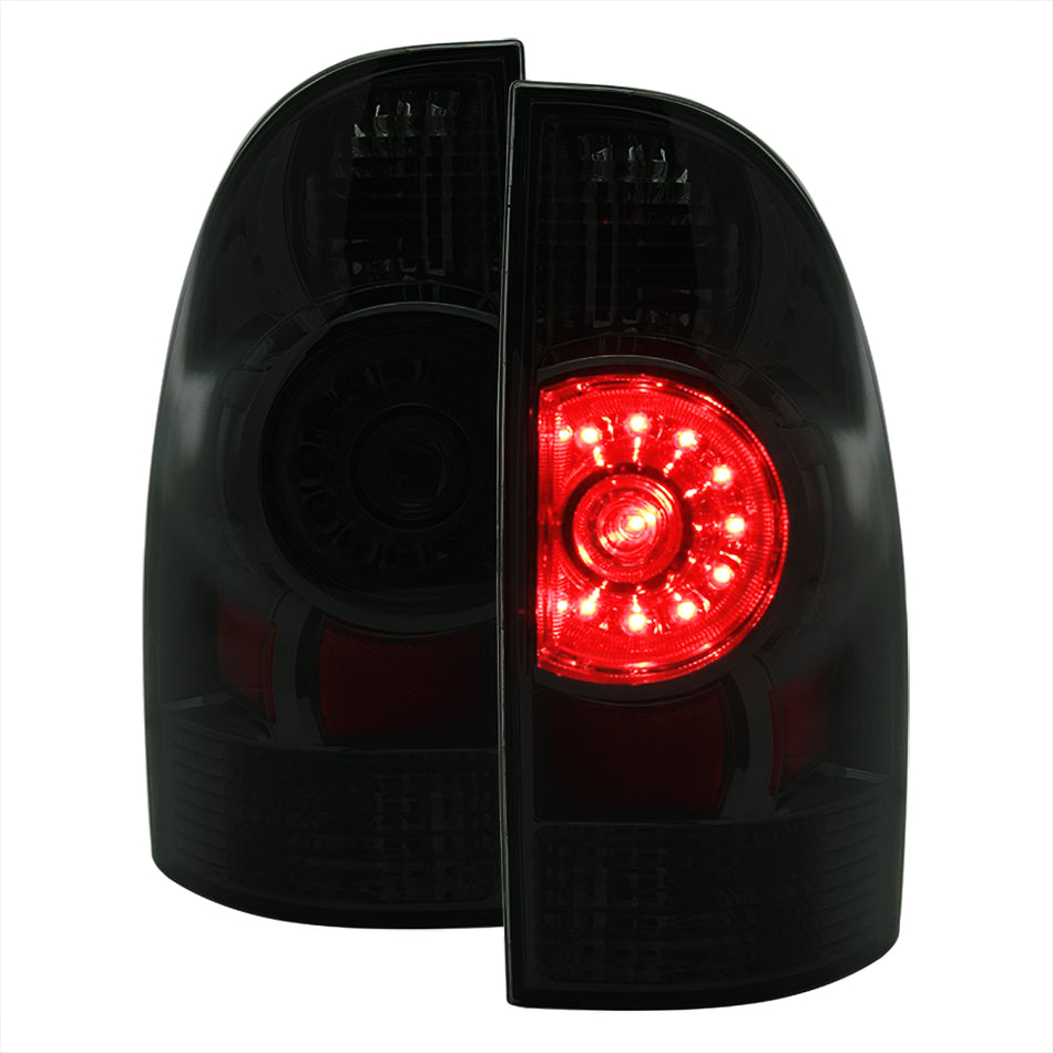 2005-2015 Toyota Tacoma LED Tail Lights (Chrome Housing/Dark Smoked Lens)