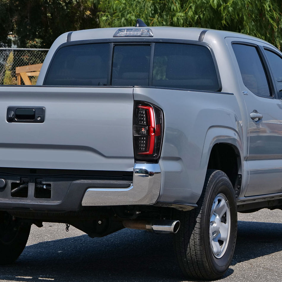 2016-2022 Toyota Tacoma LED Bar Tail Lights (Jet Black Housing/Clear Lens)