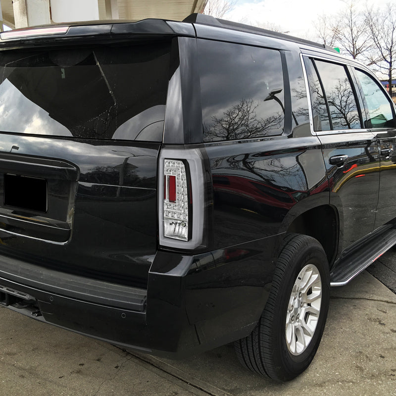2015-2020 Chevrolet Tahoe/Suburban LS LT LTZ Premier LED Tail Lights (Chrome Housing/Clear Lens)