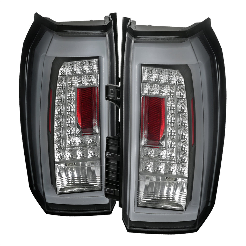 2015-2020 Chevrolet Tahoe/Suburban LS LT LTZ Premier LED Tail Lights (Chrome Housing/Clear Lens)