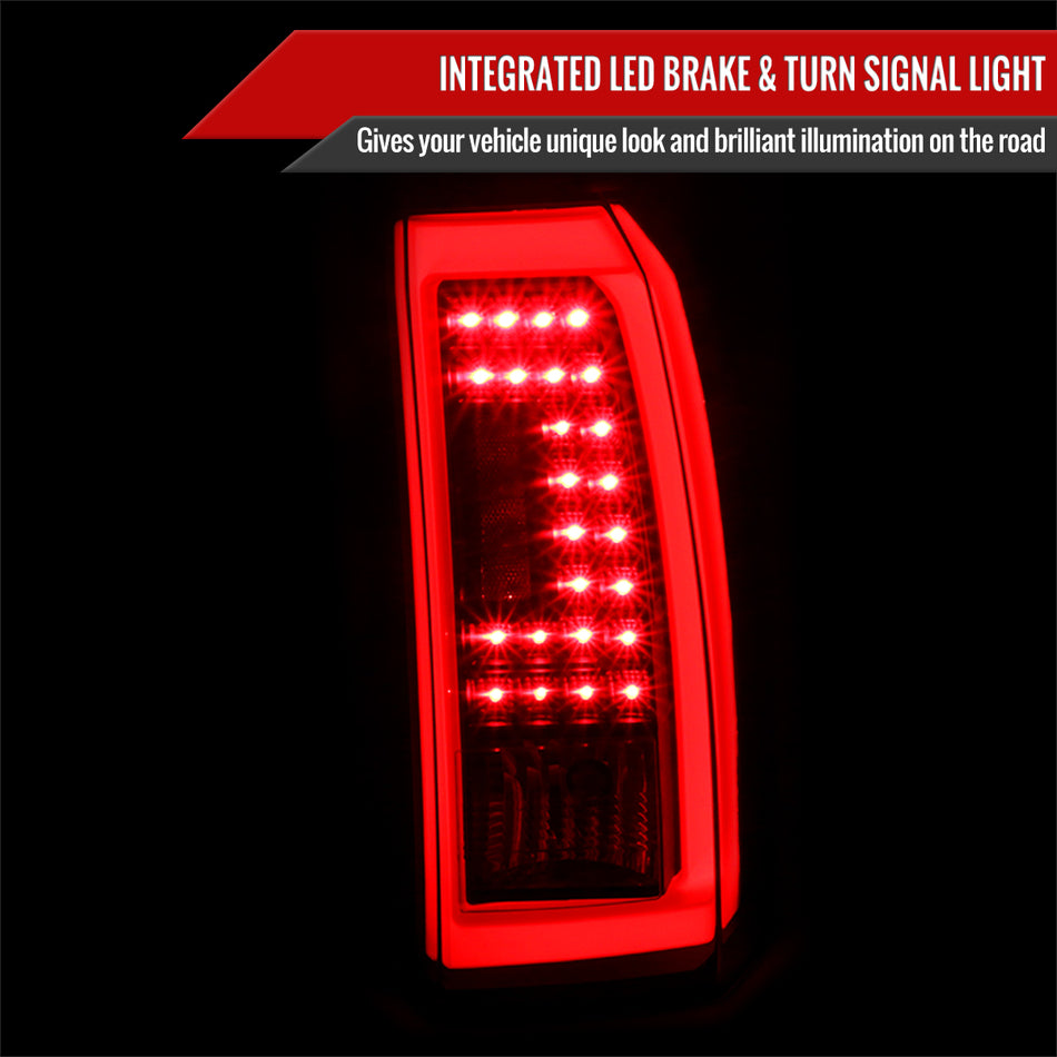 2015-2020 Chevrolet Tahoe/Suburban LS LT LTZ Premier LED Tail Lights (Matte Black Housing/Clear Lens)