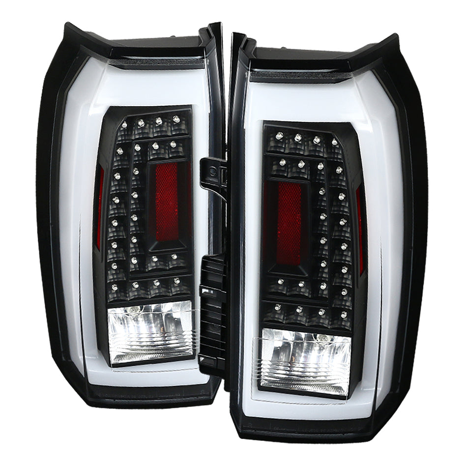 2015-2020 Chevrolet Tahoe/Suburban LS LT LTZ Premier LED Tail Lights (Matte Black Housing/Clear Lens)