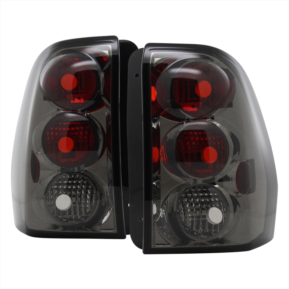 2002-2009 Chevrolet Trailblazer Tail Lights (Chrome Housing/Smoked Lens)