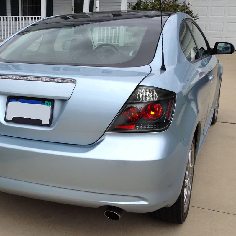 2004-2010 Scion tC Tail Lights (Matte Black Housing/Clear Lens)