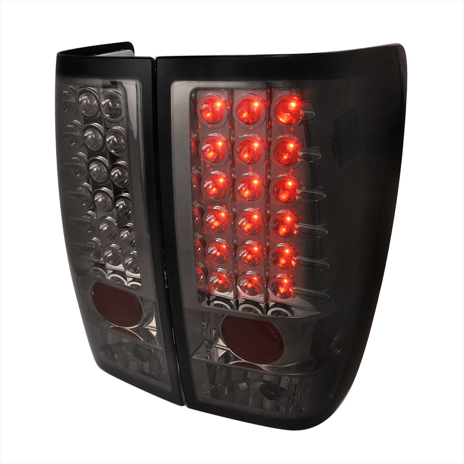 2004-2015 Nissan Titan LED Tail Lights (Chrome Housing/Smoked Lens)