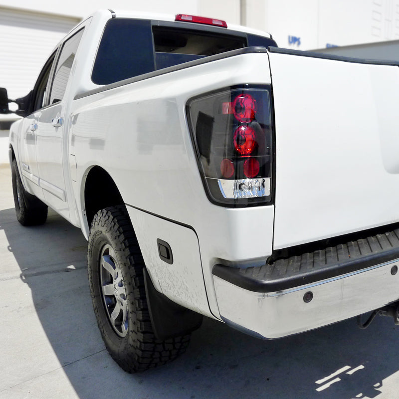 2004-2015 Nissan Titan Tail Lights (Matte Black Housing/Clear Lens)