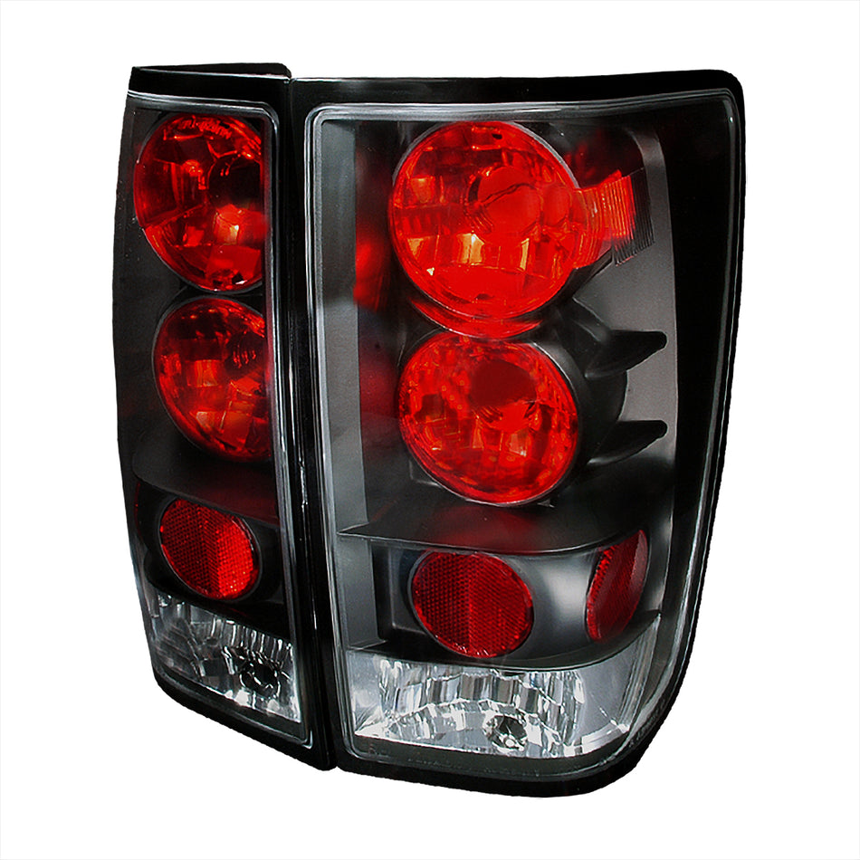2004-2015 Nissan Titan Tail Lights (Matte Black Housing/Clear Lens)