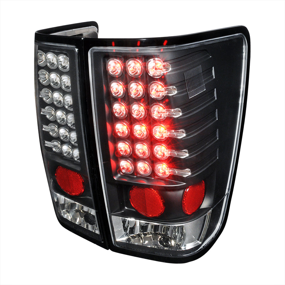 2004-2015 Nissan Titan LED Tail Lights (Matte Black Housing/Clear Lens)