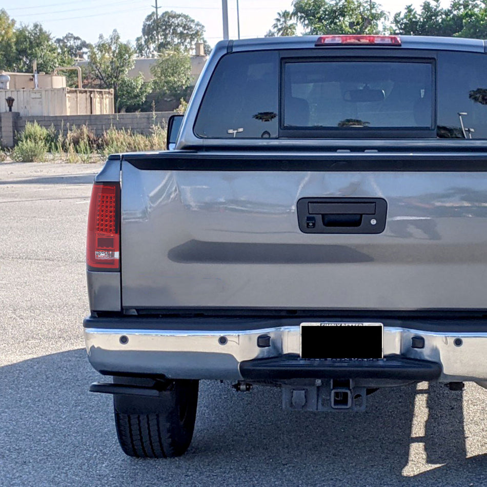 2004-2015 Nissan Titan LED Tail Lights with White LED Tube (Chrome Housing/Red Lens)