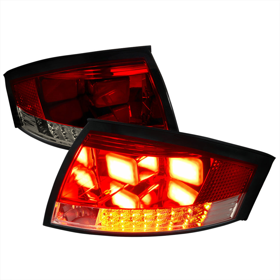 1999-2006 Audi TT V2 LED Tail Lights (Chrome Housing/Red Smoked Lens)