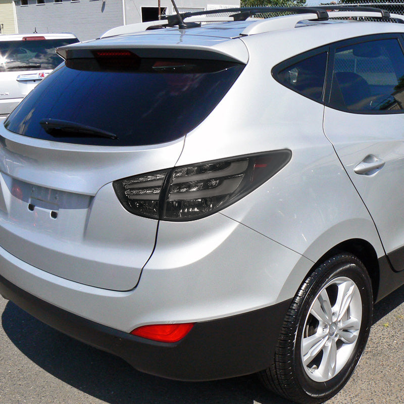 2010-2012 Hyundai Tucson LED Tail Lights (Chrome Housing/Smoke Lens)