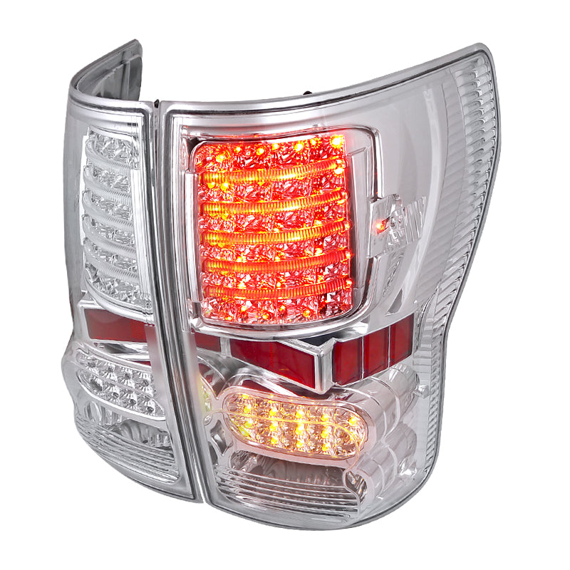 2007-2013 Toyota Tundra LED Tail Lights (Chrome Housing/Clear Lens)