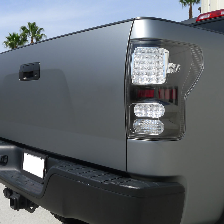 2007-2013 Toyota Tundra LED Tail Lights (Matte Black Housing/Clear Lens)