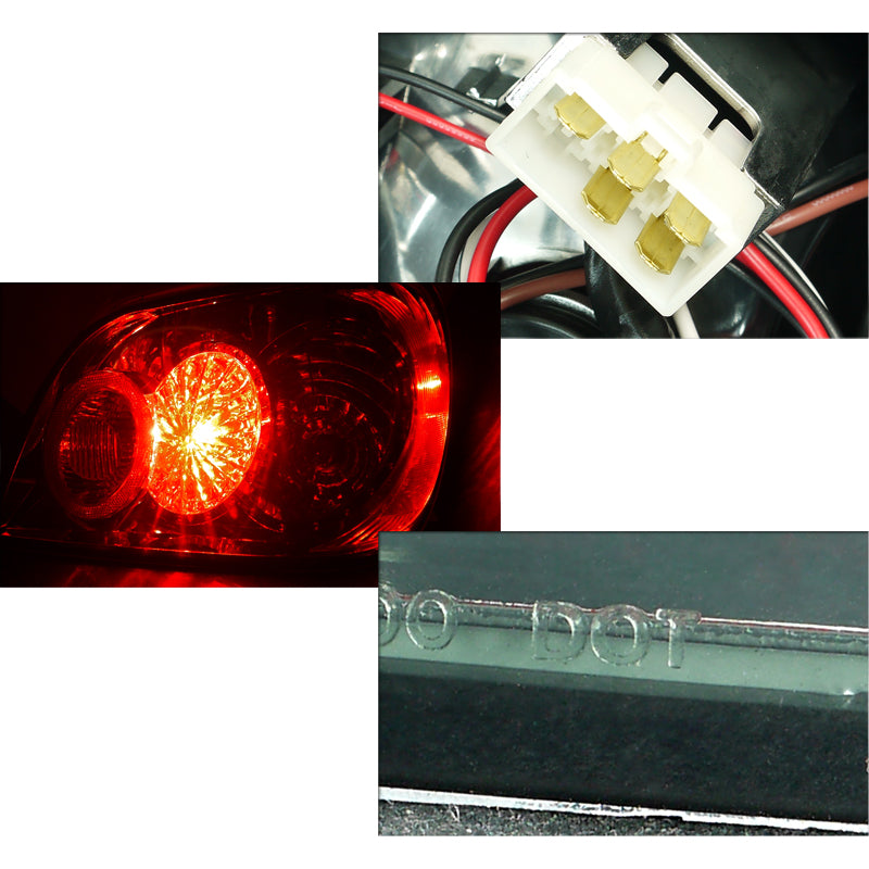 2002-2003 Subaru Impreza Sedan Tail Lights (Chrome Housing/Smoked Lens)