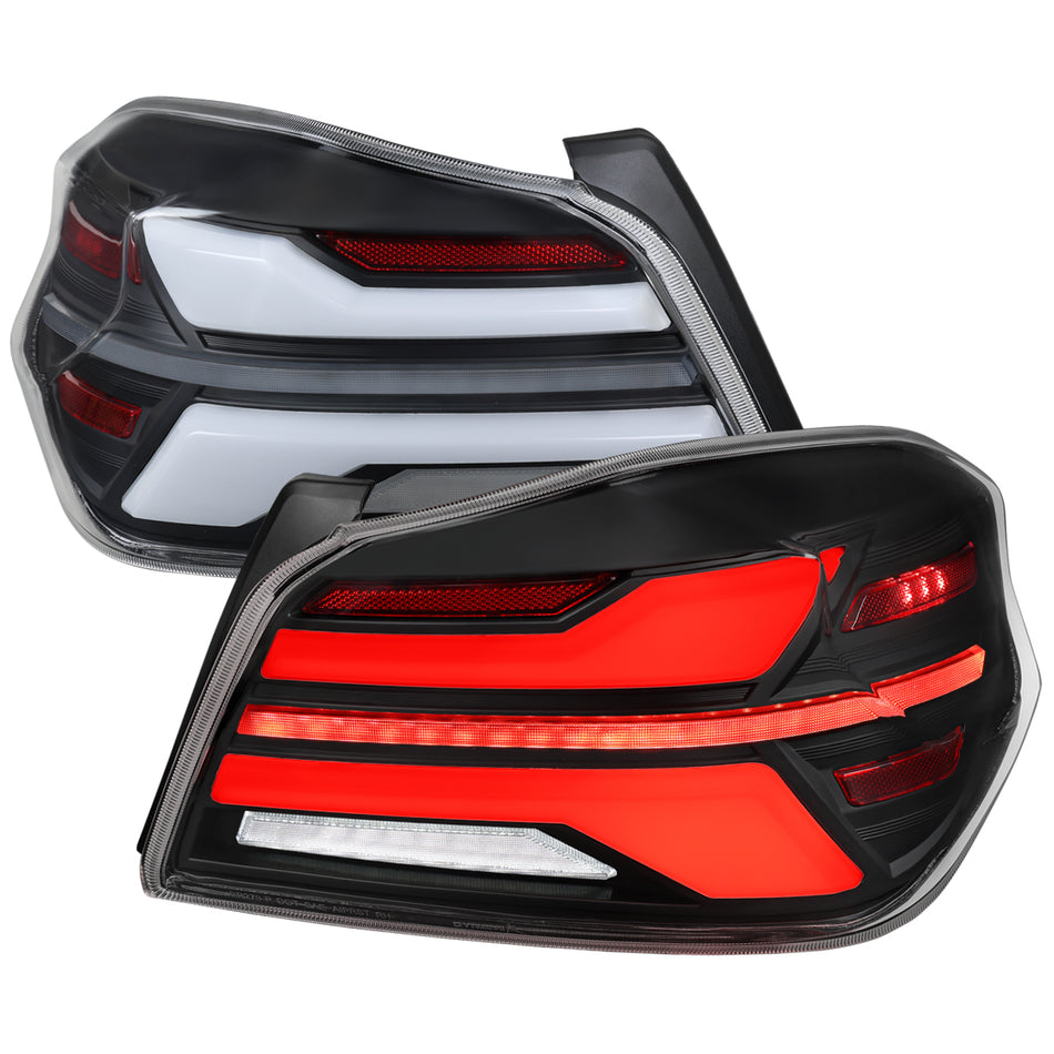 2015-2021 Subaru WRS STi Tail Light w/ Sequential LED Turn SignaL and LED Side Marker Brake Reverse (Matte Black Housing / Clear Lens)