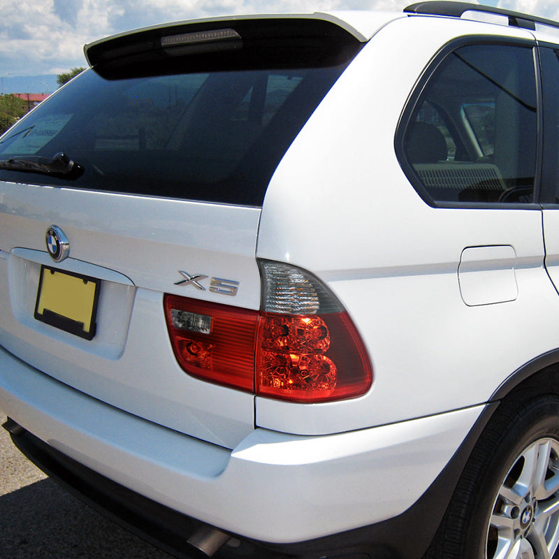 2000-2006 BMW E53 X5 Tail Lights (Chrome Housing/Red Clear Lens)