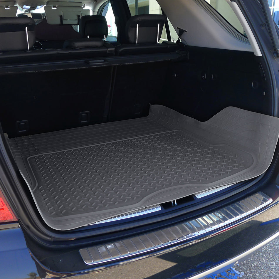 Universal PVC Rubber Floor Mats - 4PC (Gray)