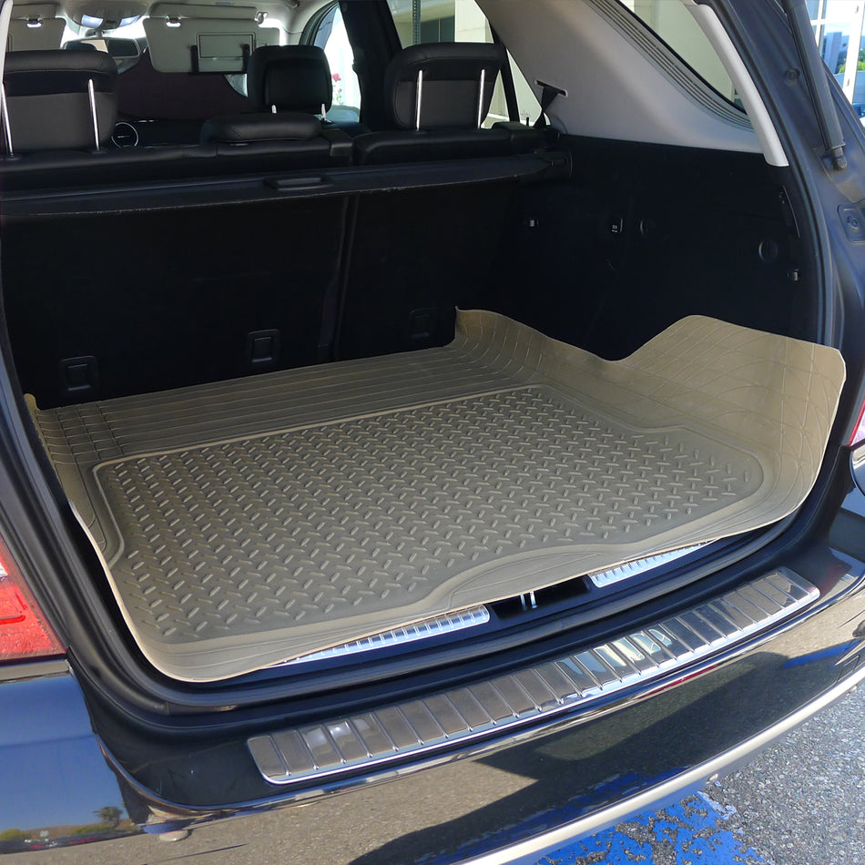 Universal PVC Rubber Floor Mats - 5PC (Beige)
