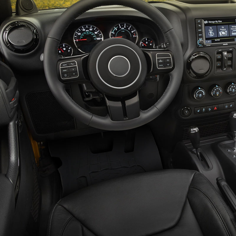 2014-2018 Jeep Wrangler JK 4DR All Weather Heavy Duty Rubber Front & Rear Floor Mats - 3PC
