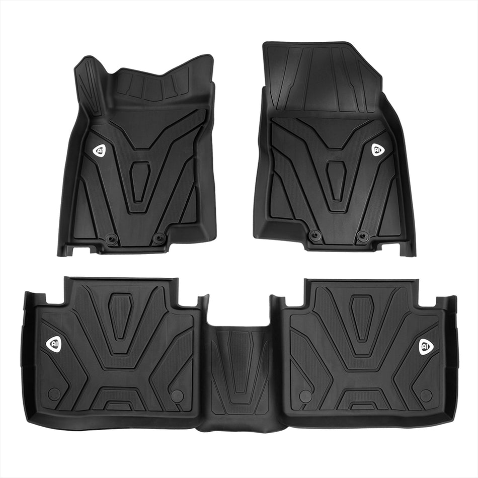 2014-2020 Nissan Rogue All Weather TPE 3 PC Black Floor Mats