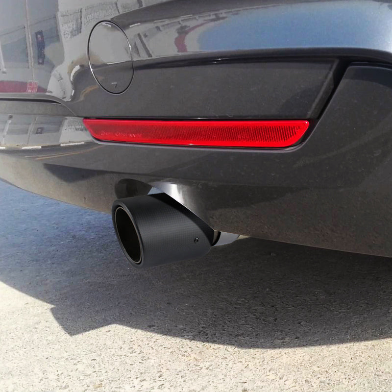 Universal 2.5" Inlet/3.5" Outlet Carbon Fiber Cover Exhaust Tip