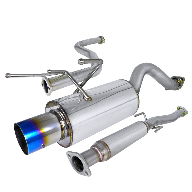 1996-2000 Honda Civic Hatchback T-304 Stainless Steel N1 Style Catback Exhaust System w/ Burnt Tip