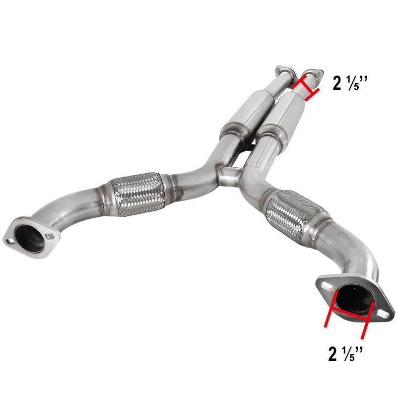 2003-2007 Infiniti G35 Coupe Stainless Steel Dual Catback Exhaust System (Burnt Tip)