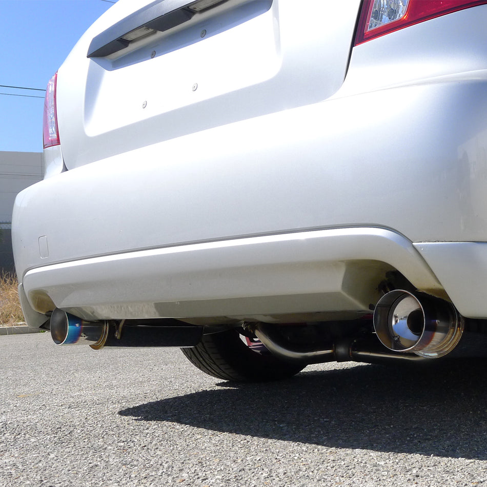 2008-2014 Subaru Impreza WRX STI Sedan T-304 Stainless Steel N1 Style Dual Catback Exhaust System w/ Burnt Tip
