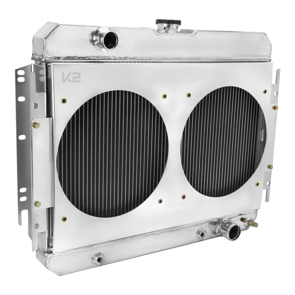 1963-1968 Chevrolet Impala/Biscayne/Caprice/Bel Air/El Camino/Chevelle 3 Row Radiator with Dual Fan Shroud