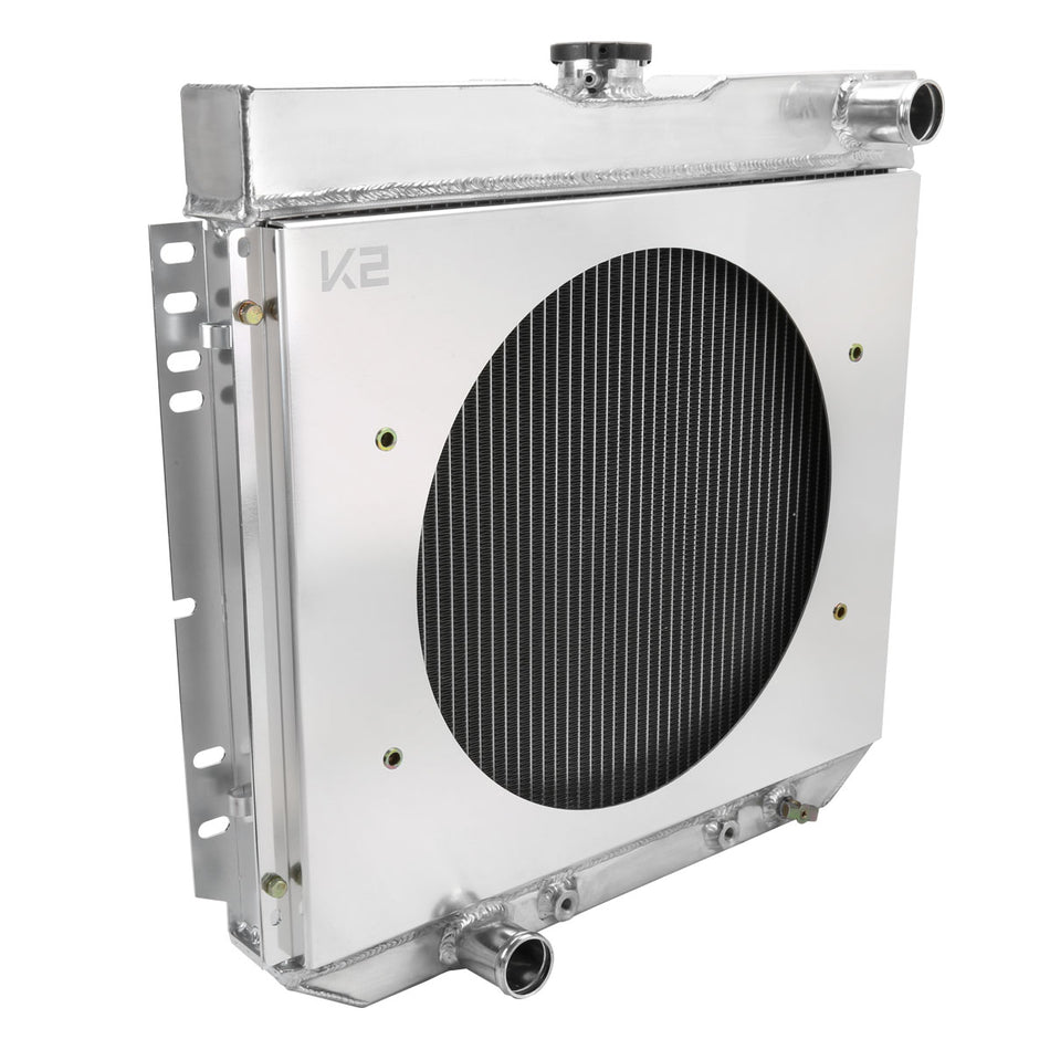 1963-1977 Ford Mustang/Maverick/Falcon/Torino/Fairlane / 1966-1973 Mercury Comet/Cougar/XR7 3 Row Radiator with Fan Shroud Design