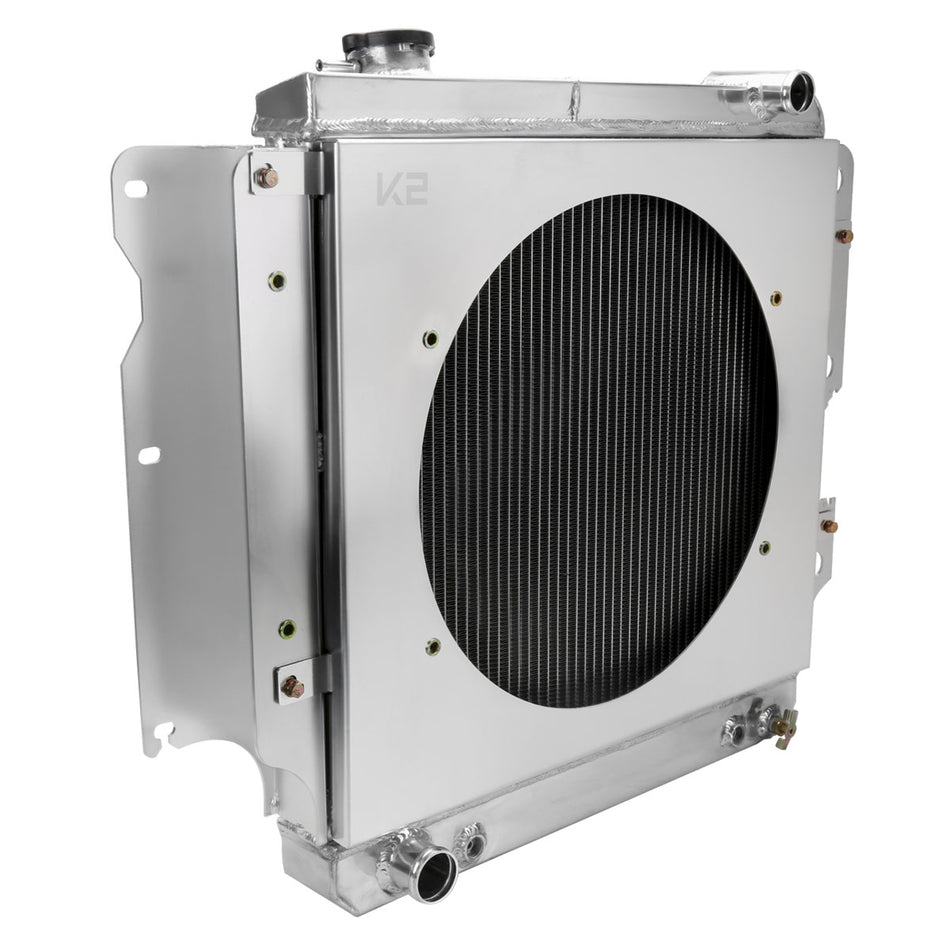 1987-2006 Jeep Wrangler TJ YJ 2.4L/4.2L 3-Row Radiator with Fan Shroud Design